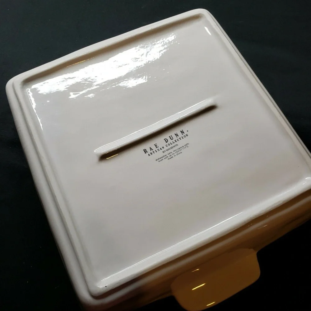 Rae Dunn Square CAKE Dish Baking Pan Farmhouse